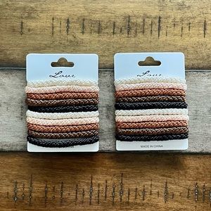 NEW 20 Hair Ties (Black/Brown/White/Beige/Coffee)
